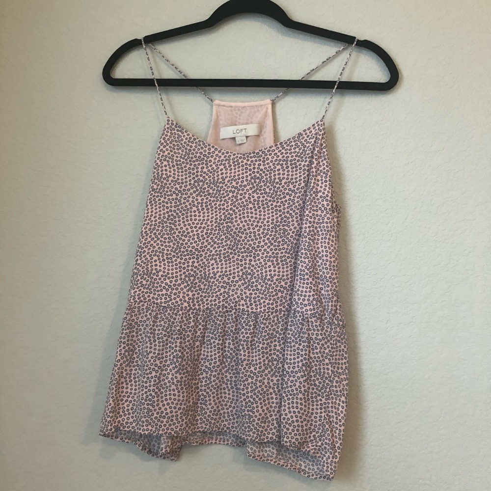 Loft Strappy Cami / pink and Grey